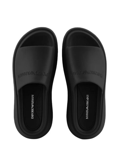 LOGO SANDALS EMPORIO ARMANI | EM005960.AF26000UC001 BLACK